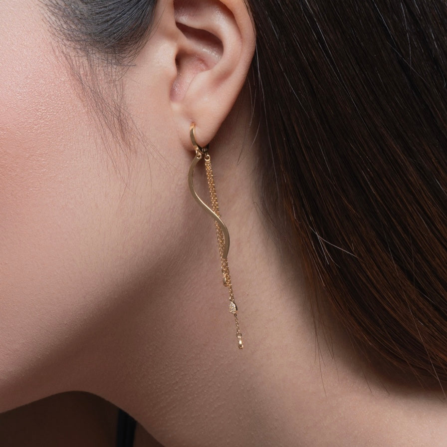 Jannete Dangle Stud Earring