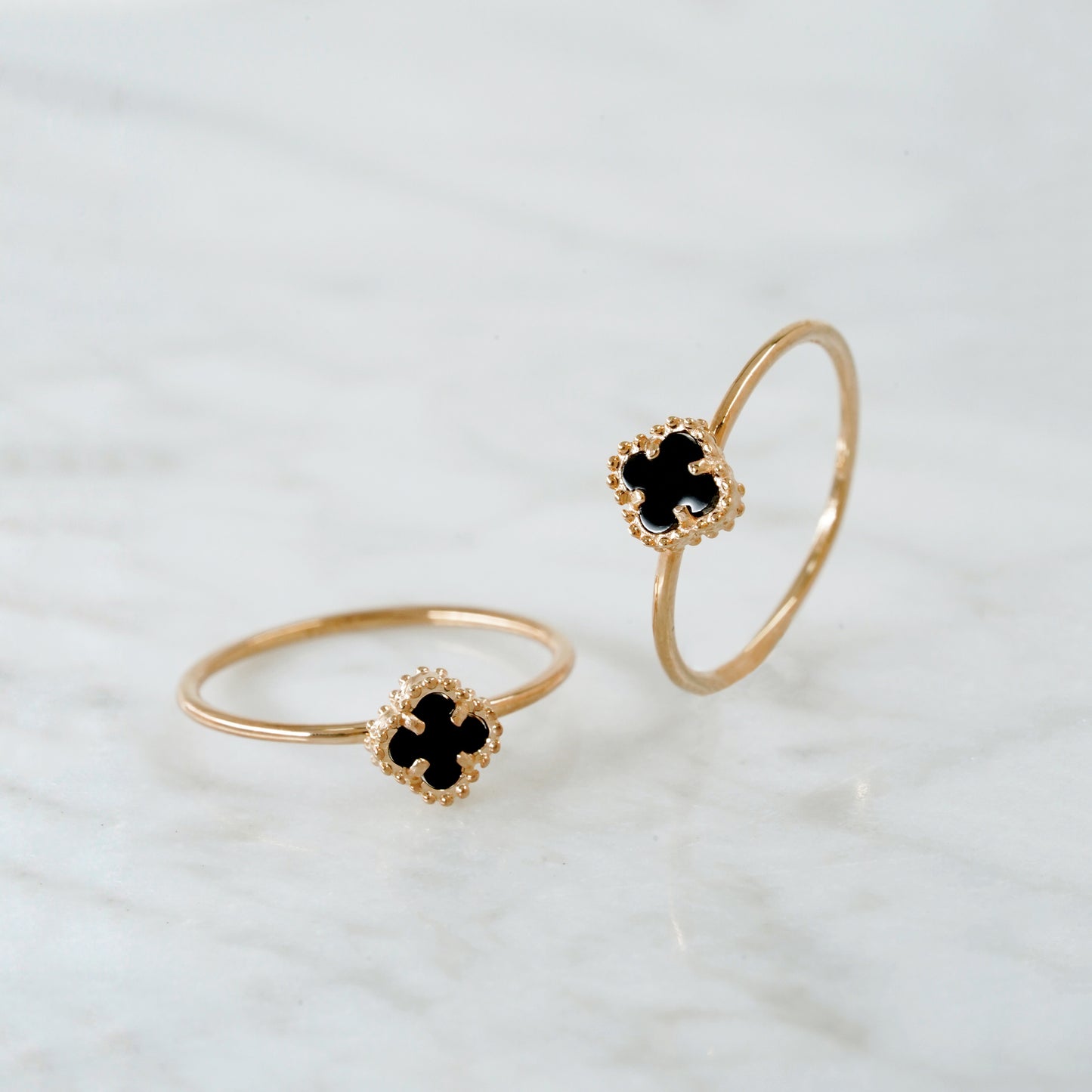 Inaya Black Clover Ring