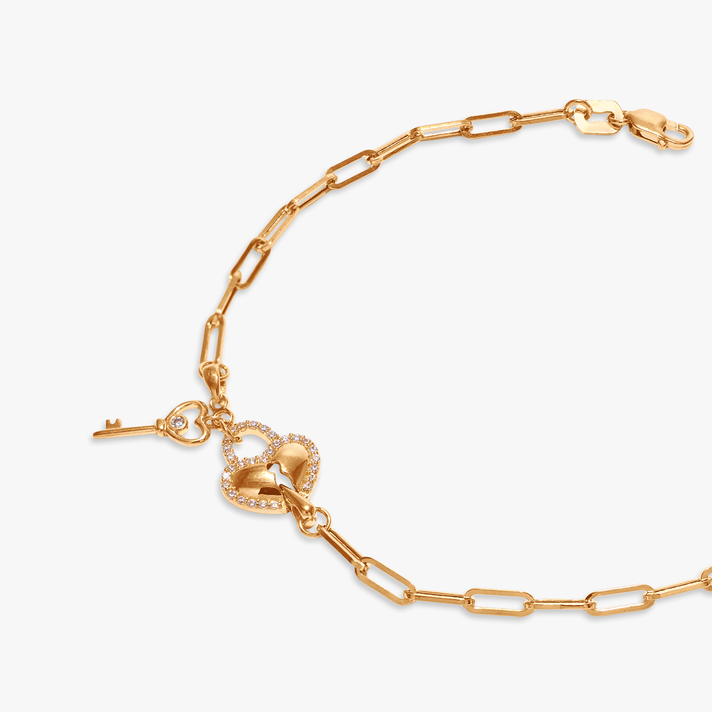 Jesse Heart n Lock Bracelet