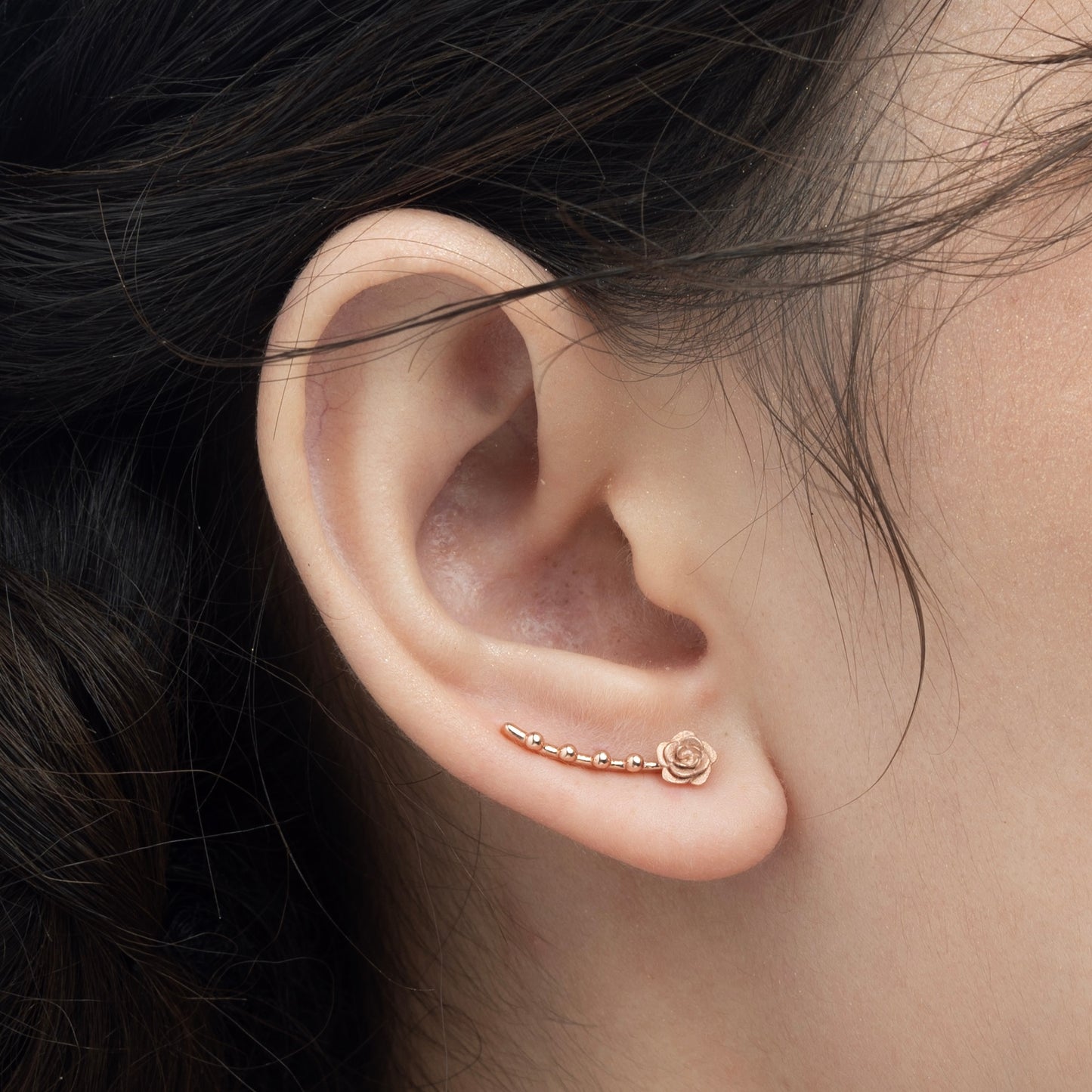 Lavien Roses Gold Ear Climber