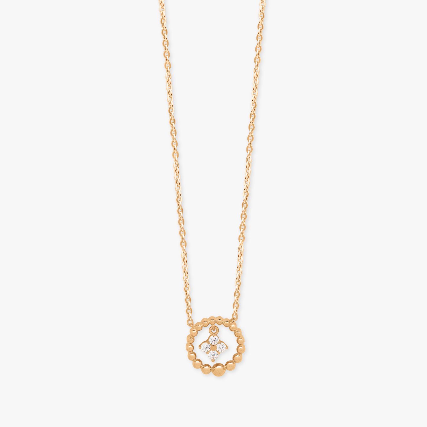 Jovanca Clover Hollow Necklace