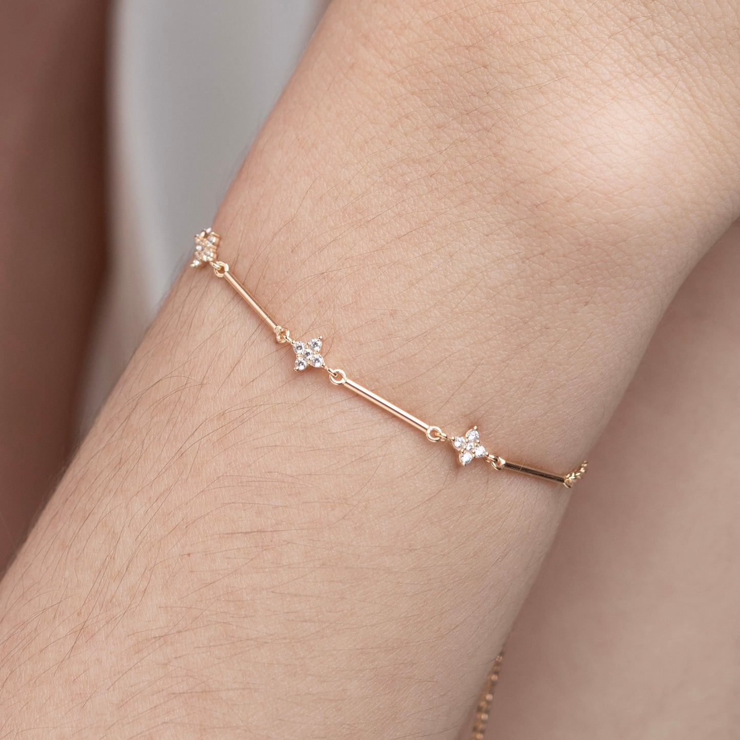 Jovanca Clover Bar Bracelet