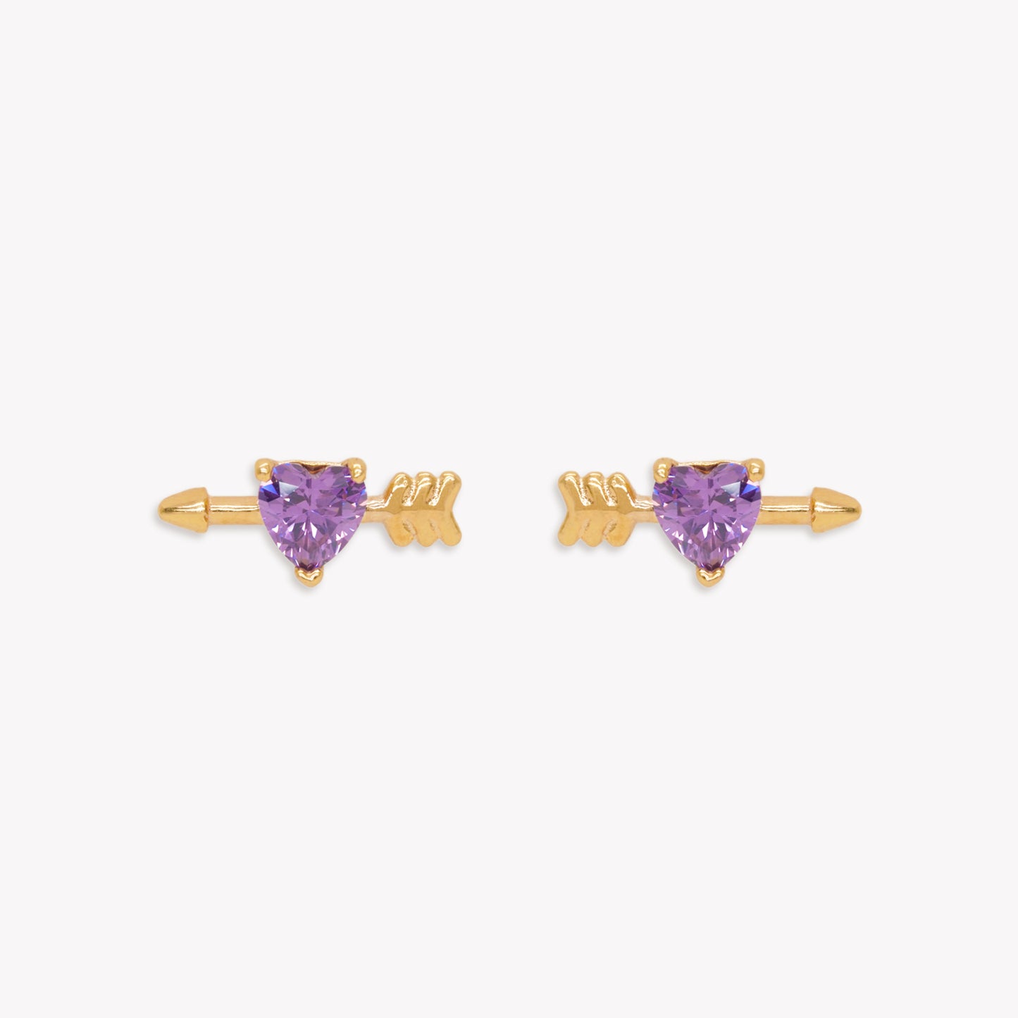 Zendana Heart Arrow Stud Earring