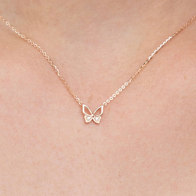 Fleurette Butterfly Necklace