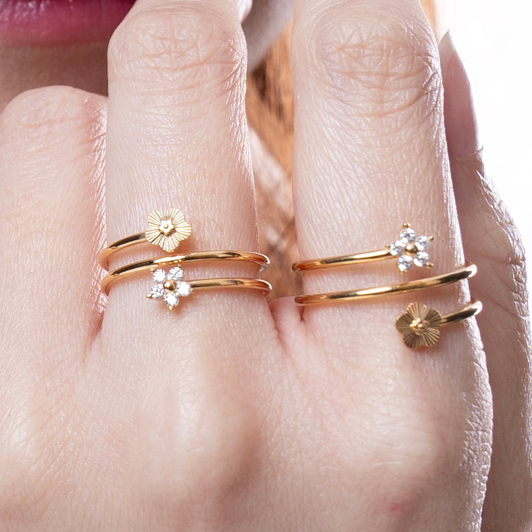 Bova Spiral Flower Ring