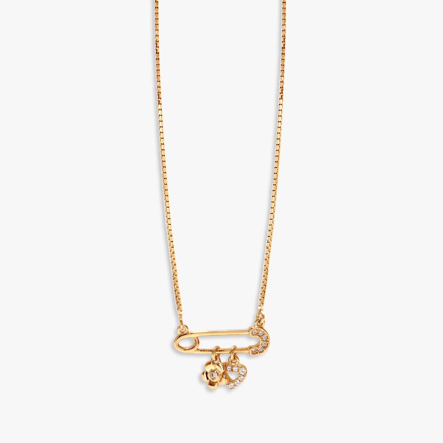 Devine Heart Pin Necklace
