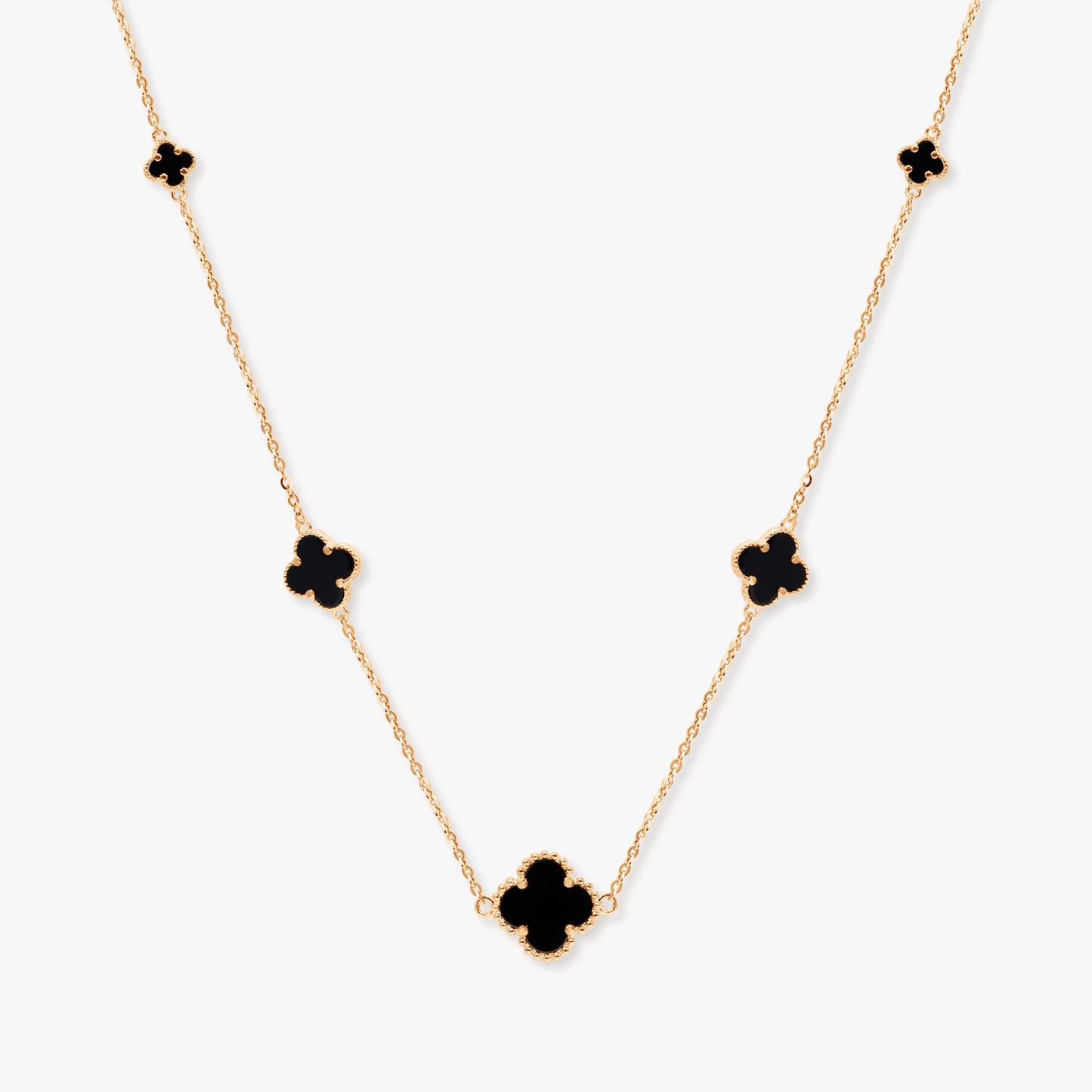 Mavelyn Black Clover Necklace