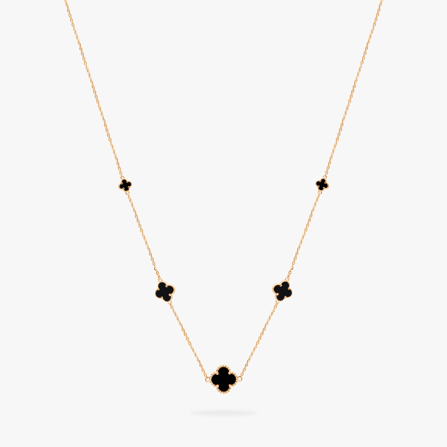 Mavelyn Black Clover Necklace