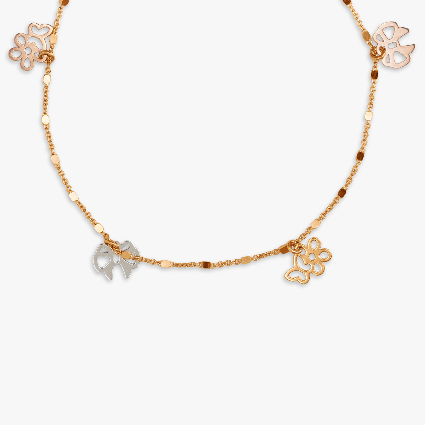 Liana Flower Bow Charm Bracelet