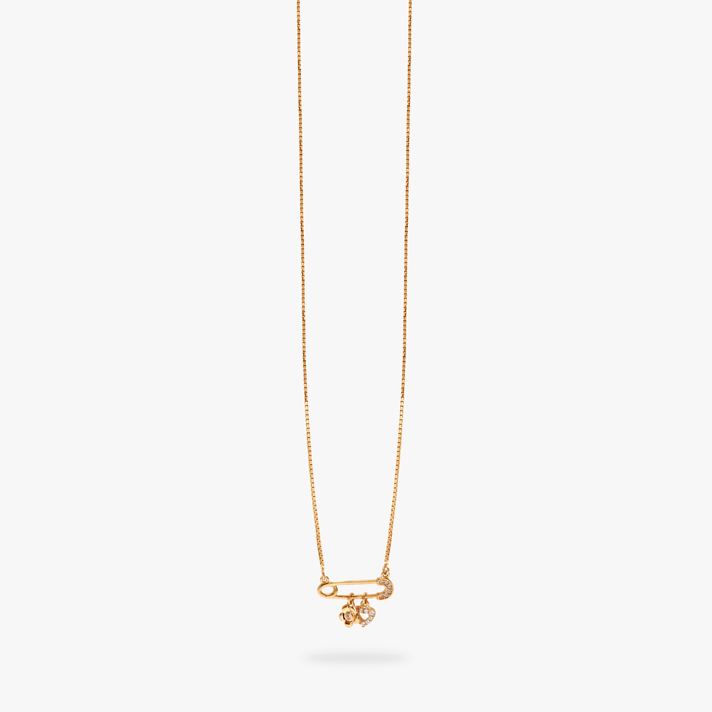 Devine Heart Pin Necklace