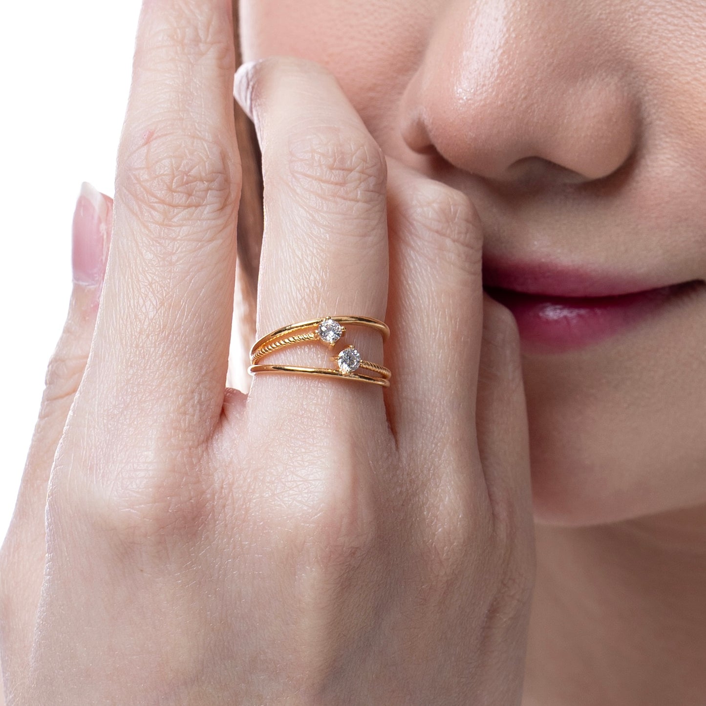 Claire Coil Stone Ring