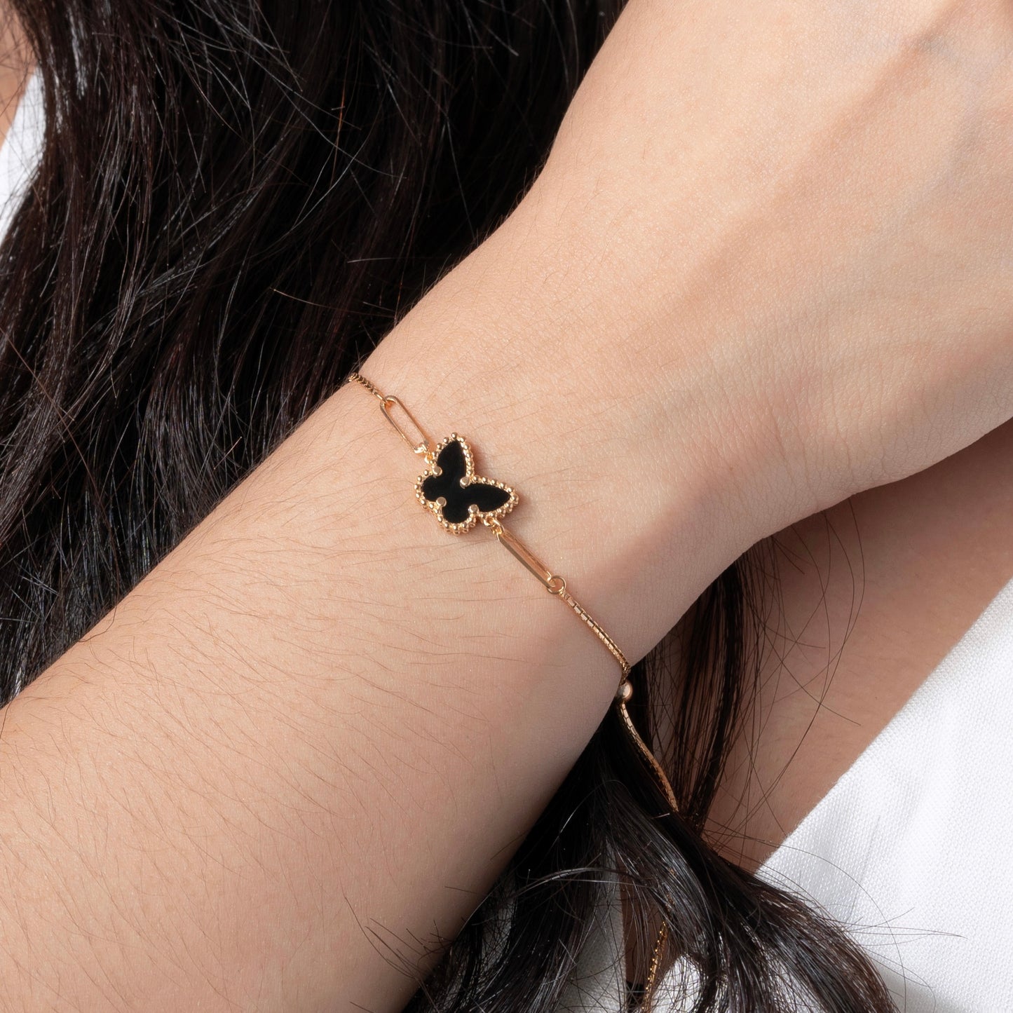 Amari Single Black Butterfly Bracelet