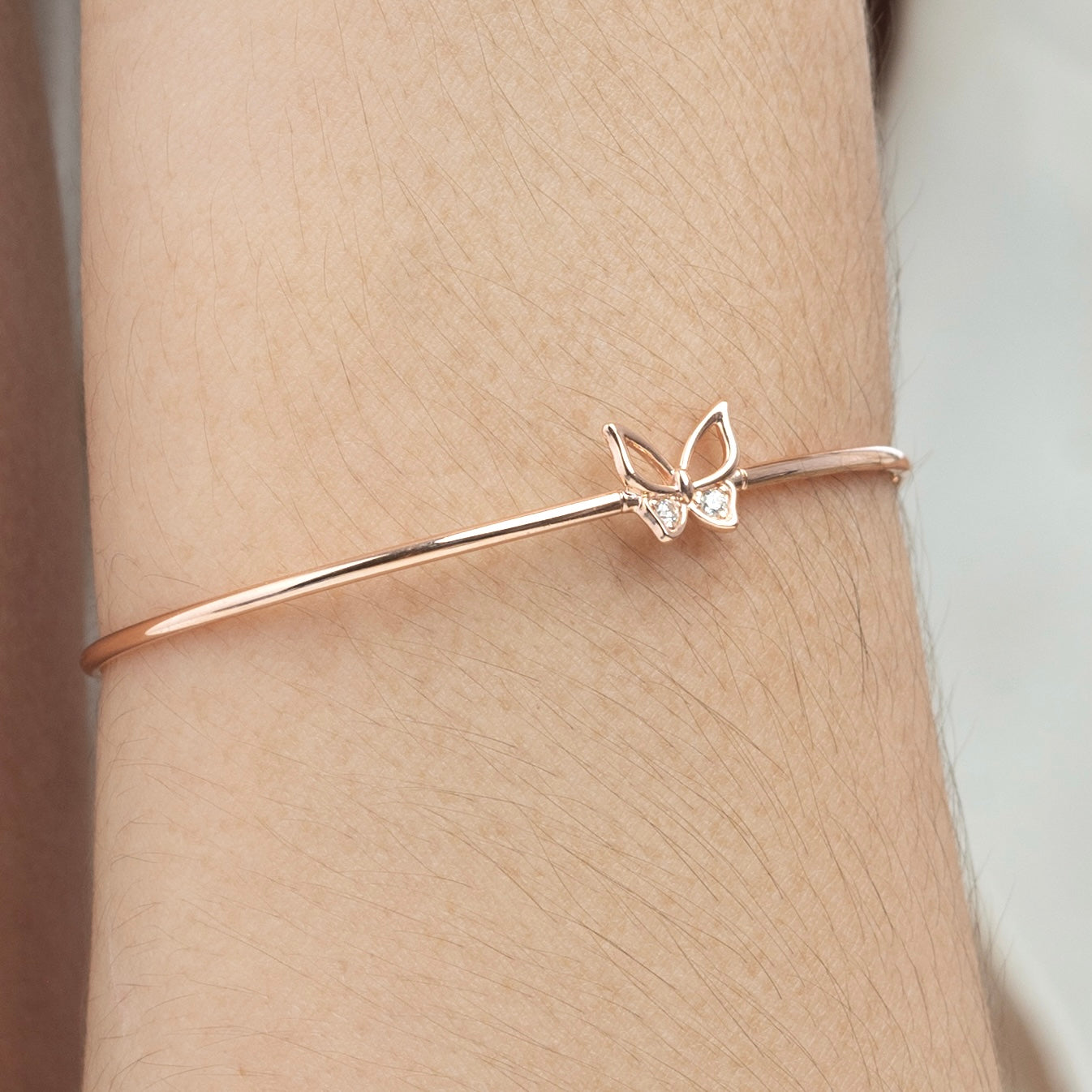 Fleurette Butterfly Bangle