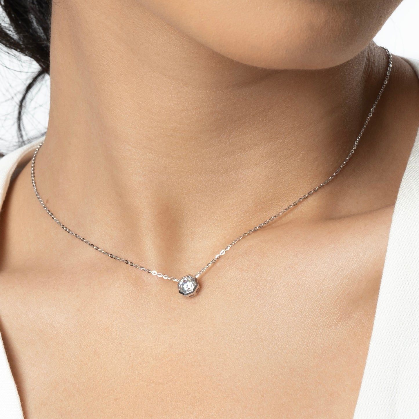 Caritha Hexa Bezel Necklace