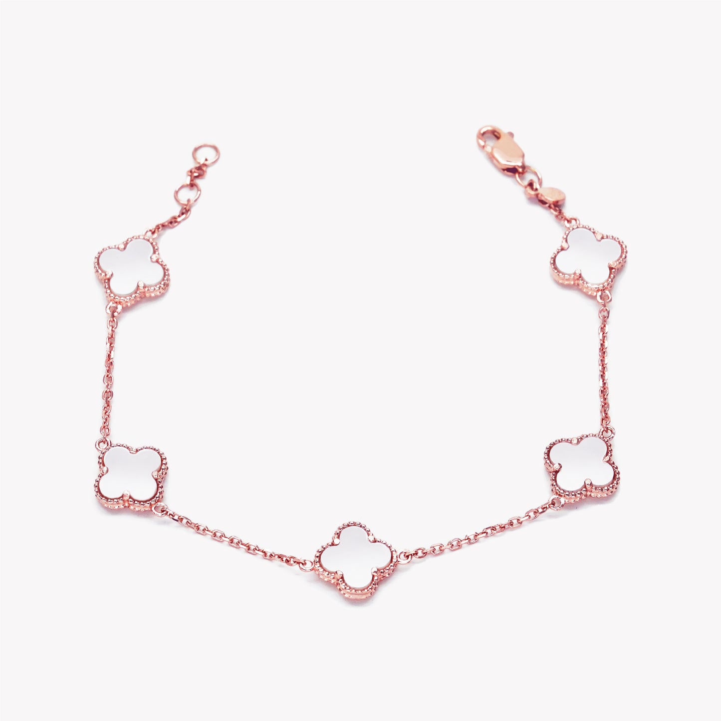 Eloise White Clover Bracelet