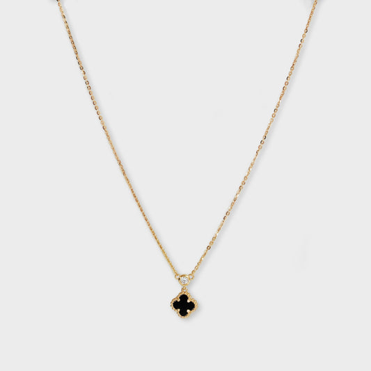 Inaya Black Clover Necklace