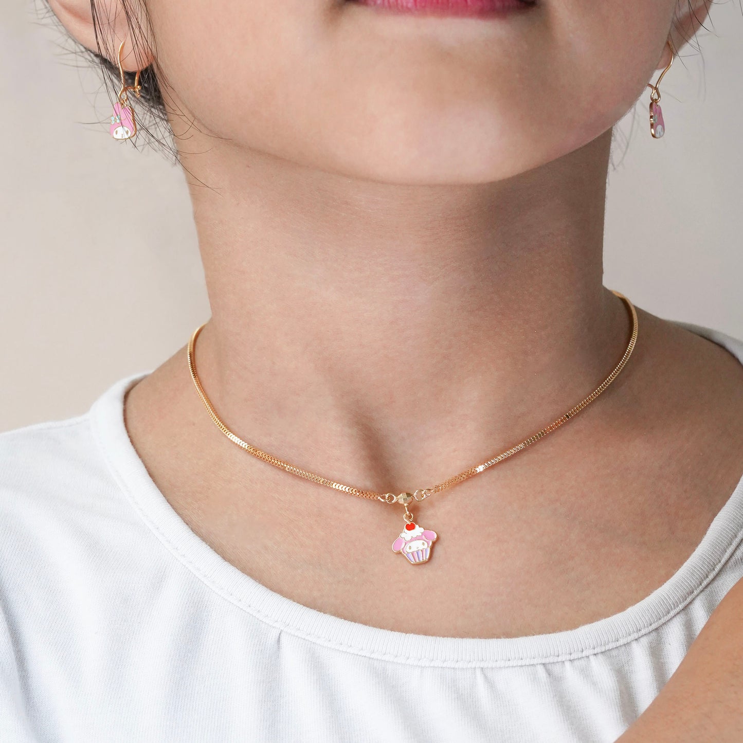My Melody Cupcake Kids Necklace