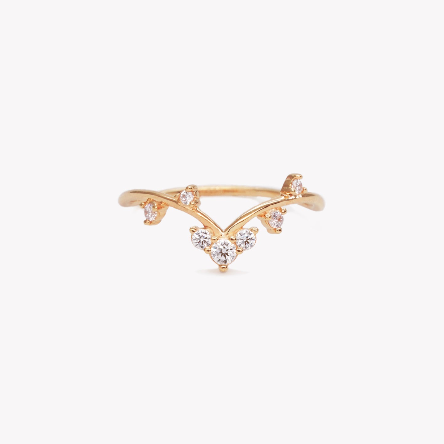 Maeve Crown Chevron Ring
