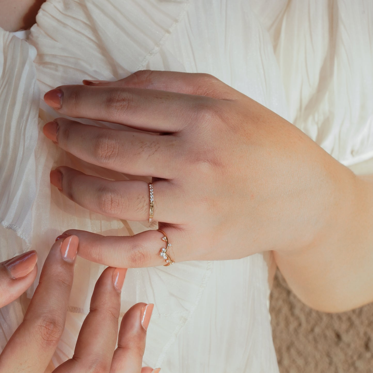 Maeve Crown Chevron Ring