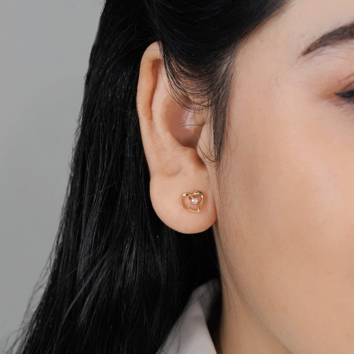Priscilla Heart Stud Earring