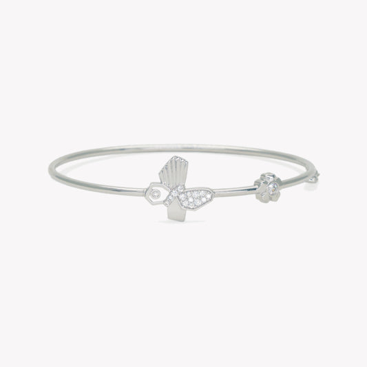 Sparkling Cubism Butterfly Bangle