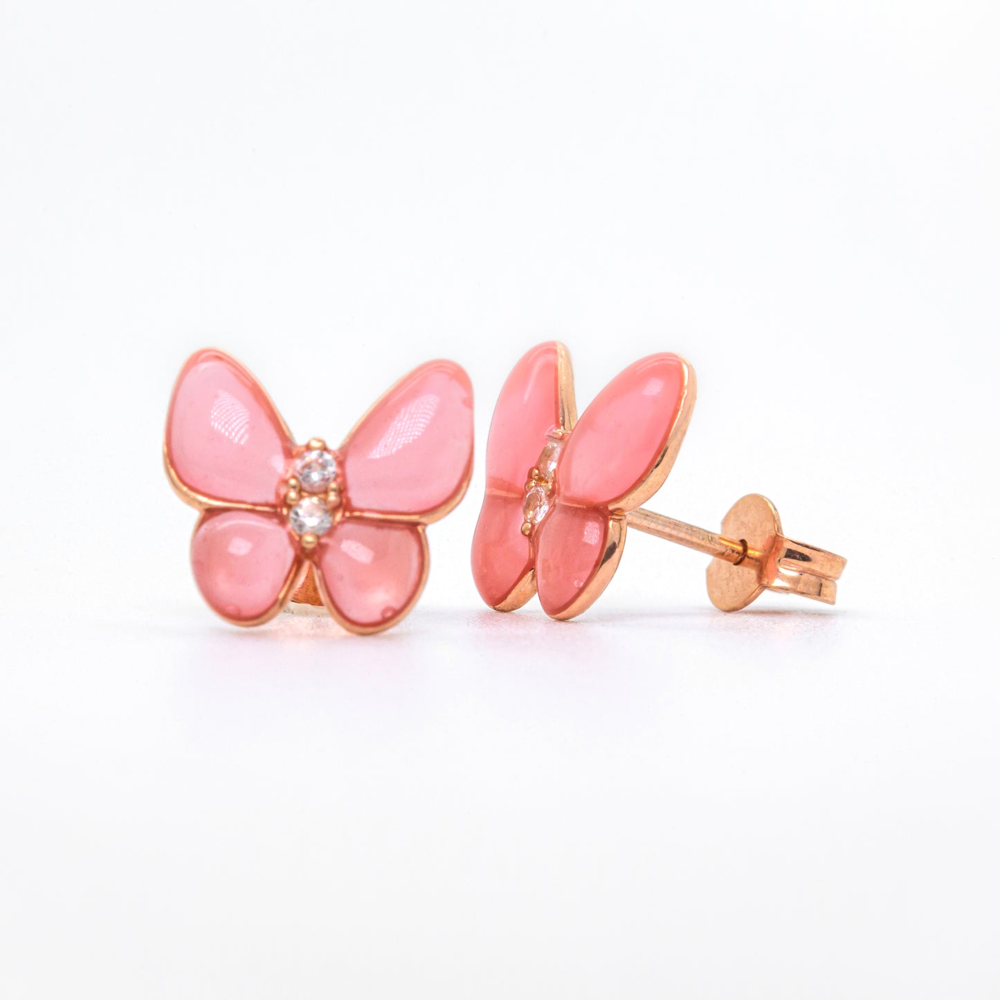 Catalina Pink Butterfly Stud Earring