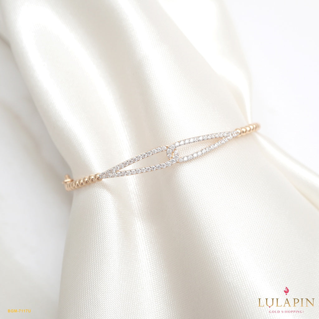 Sparkling Interlock Ball Bangle