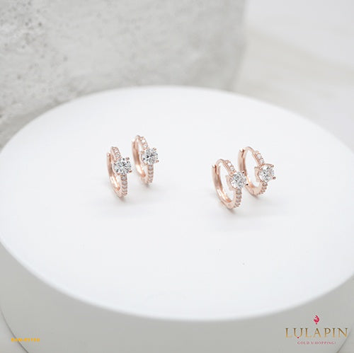 Classic Eternity Stone Hoop Earring