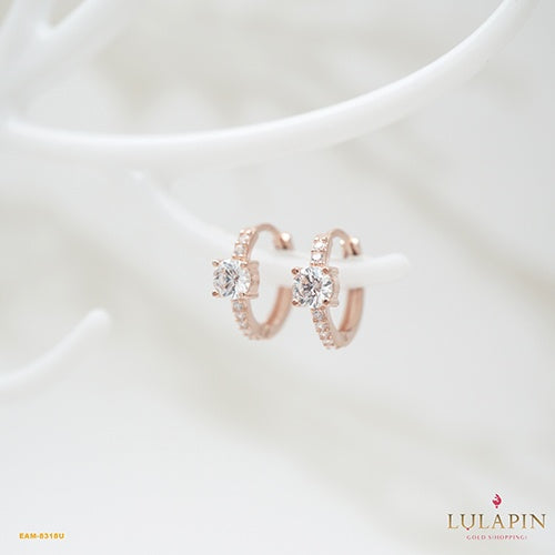 Classic Eternity Stone Hoop Earring
