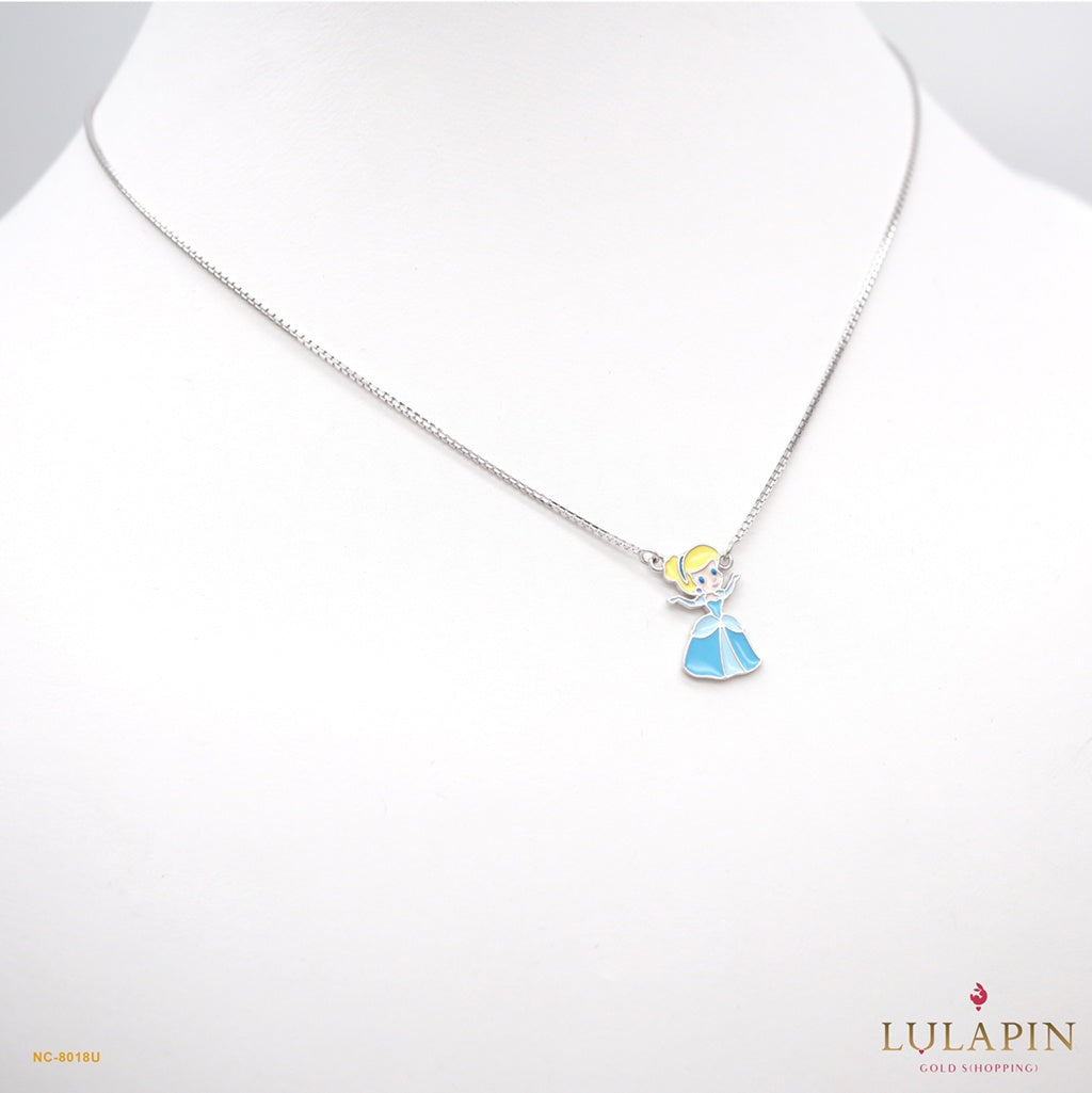 Princess Cinderella Figure White Necklace