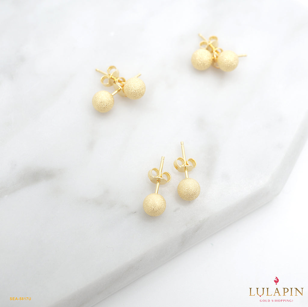 Midi Grafted Ball Yellow Stud Earring