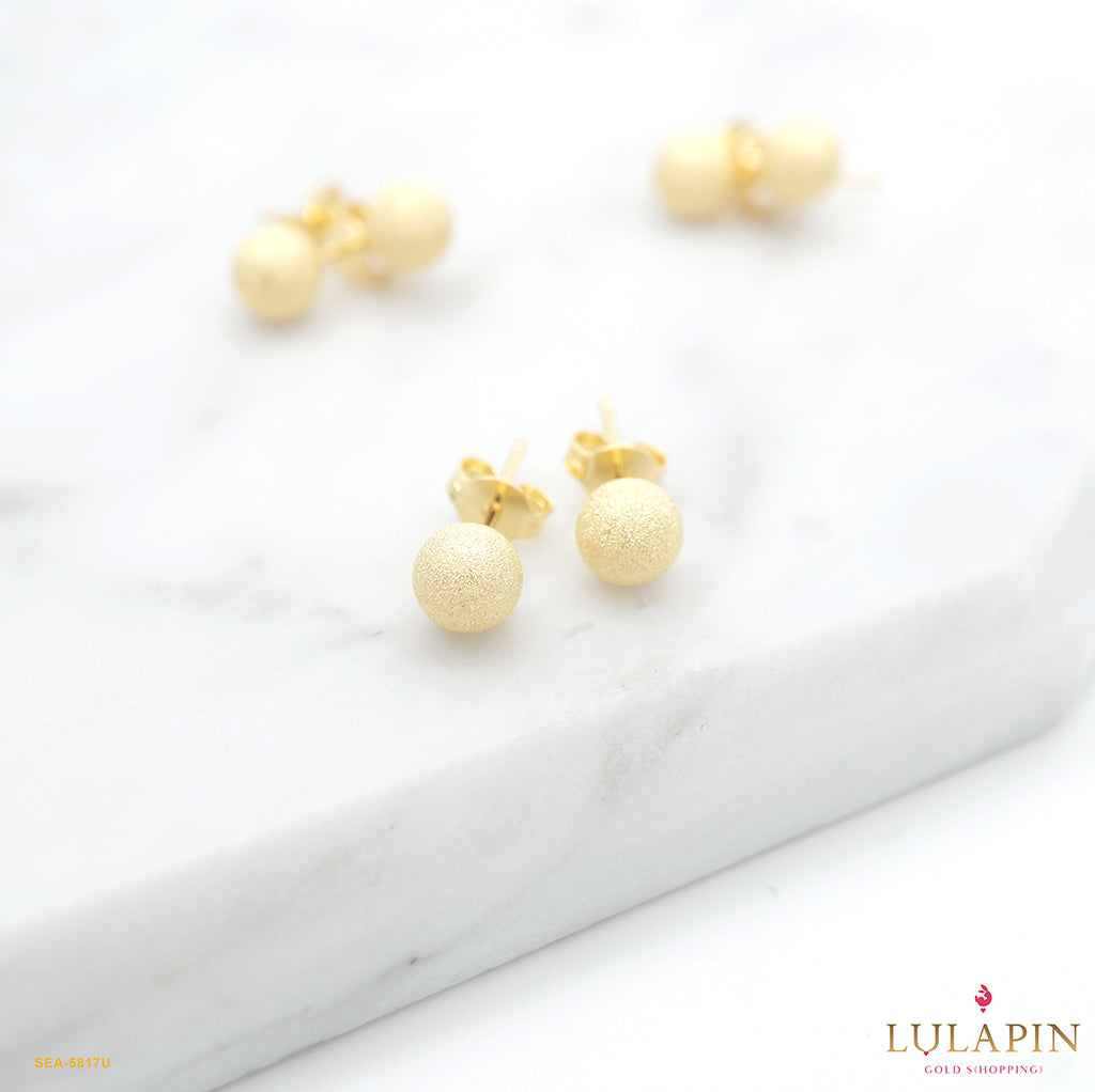 Midi Grafted Ball Yellow Stud Earring