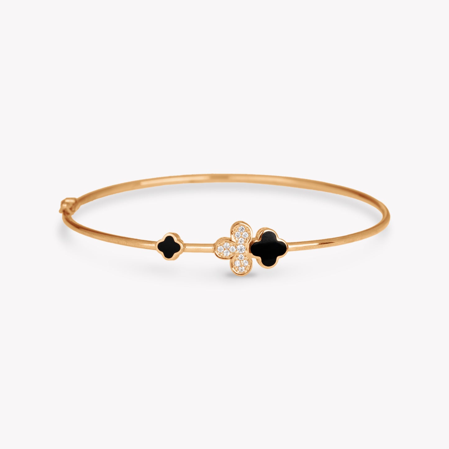 Mazie Black Clover Bangle