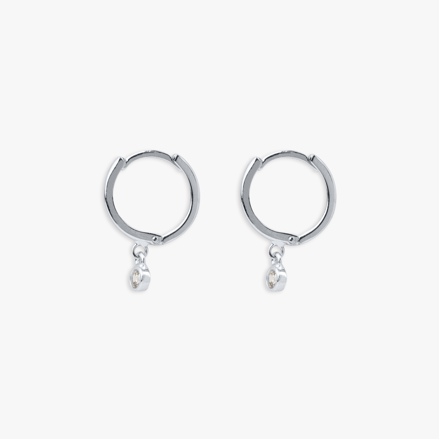 Anella Bezel Hoop Earring