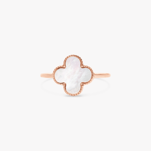 Eloise White Clover Ring