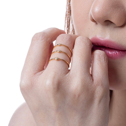 Raquel Hexa Bezel Ring