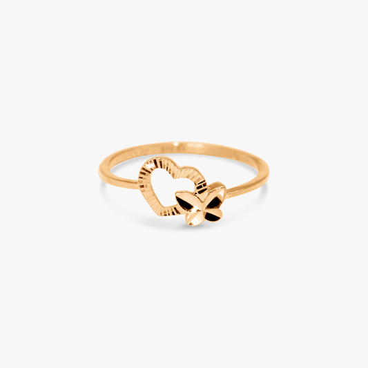 Ella Butterfly Heart Ring