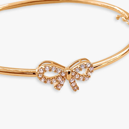 Sheryl Crystal Bow Bangle
