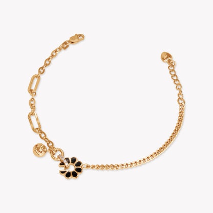 Dacota Black Flower Bracelet