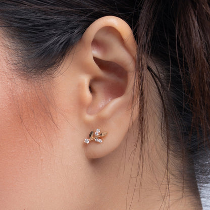Melisha Leaf Stud Earring