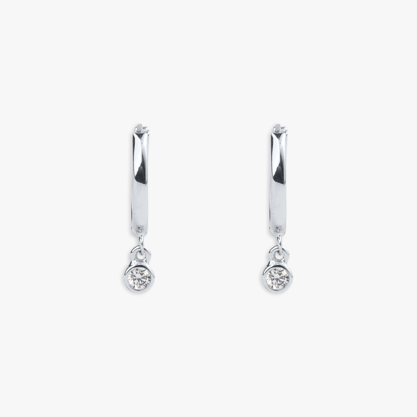 Anella Bezel Hoop Earring