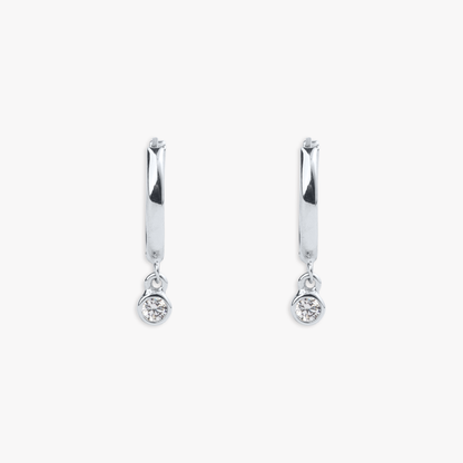 Anella Bezel Hoop Earring