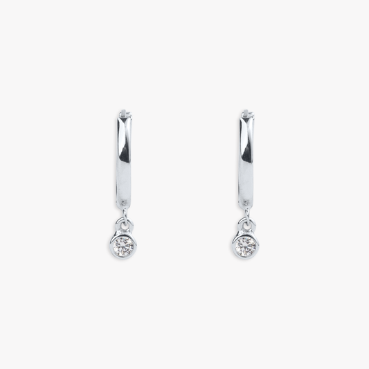 Anella Bezel Hoop Earring