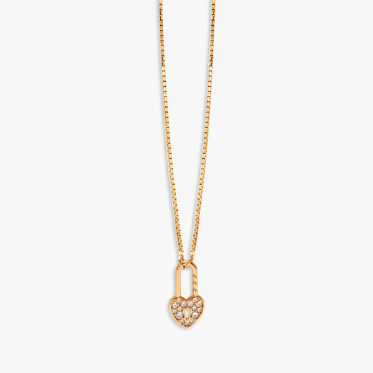 Colin Heart Lock Necklace