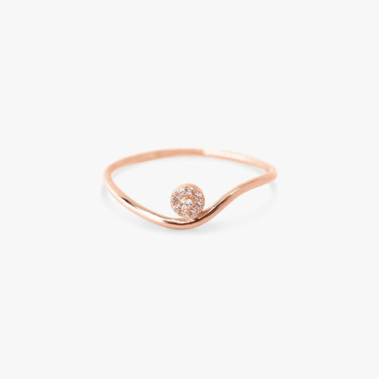 Selana Wavy Stone Ring