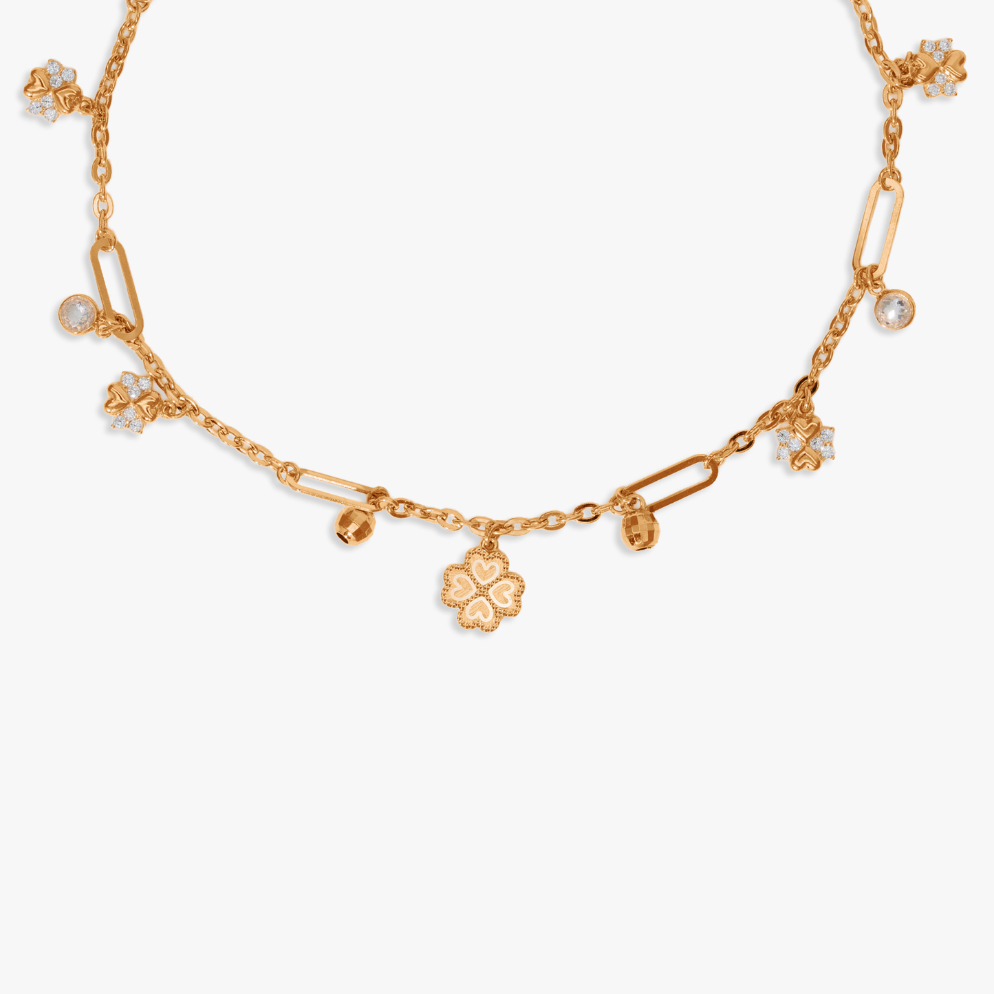 Althea Flower Charm Anklet
