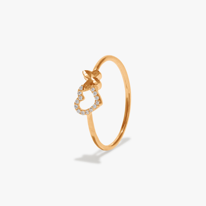 Marlon Butterfly Heart Ring
