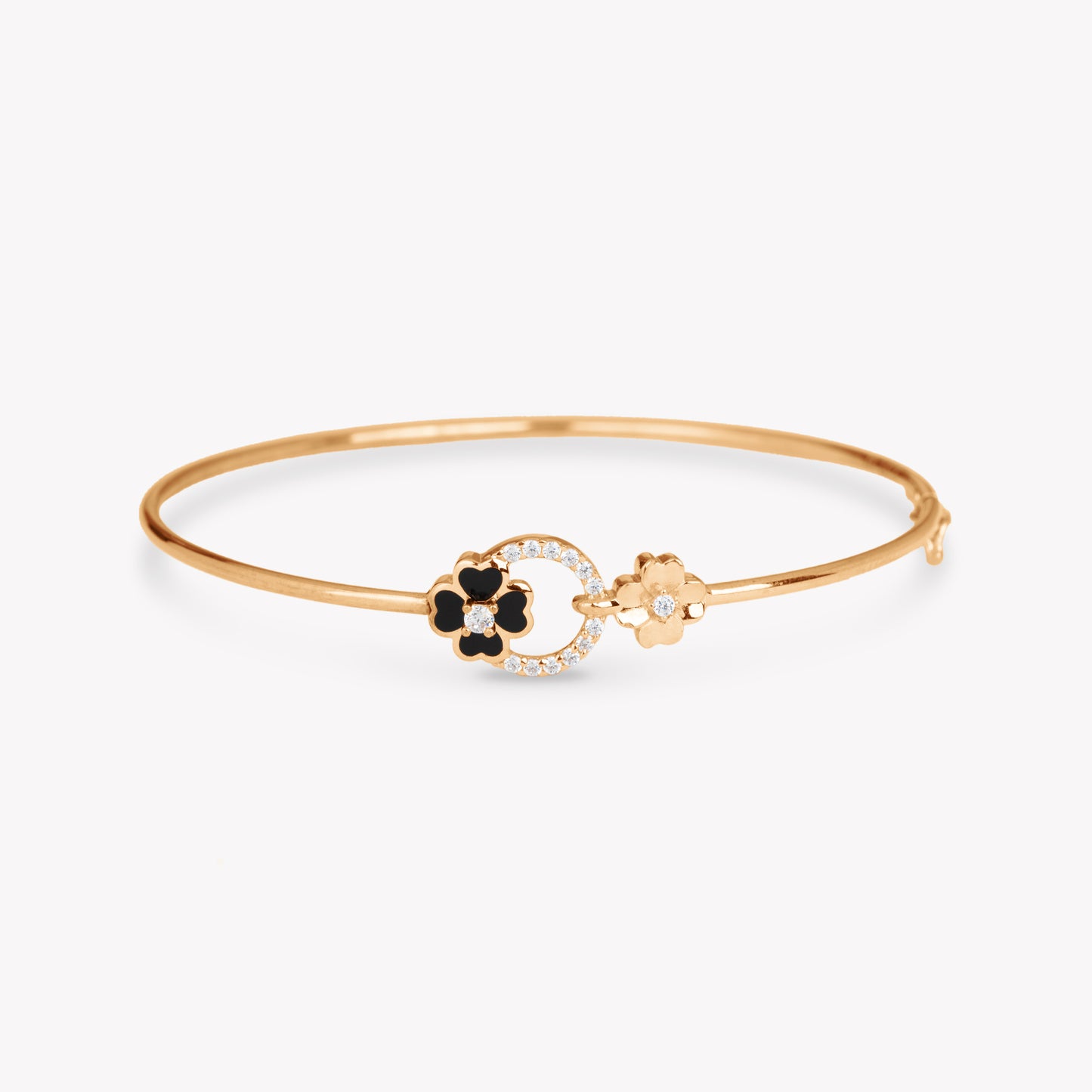 Ladora Black Flower Bangle