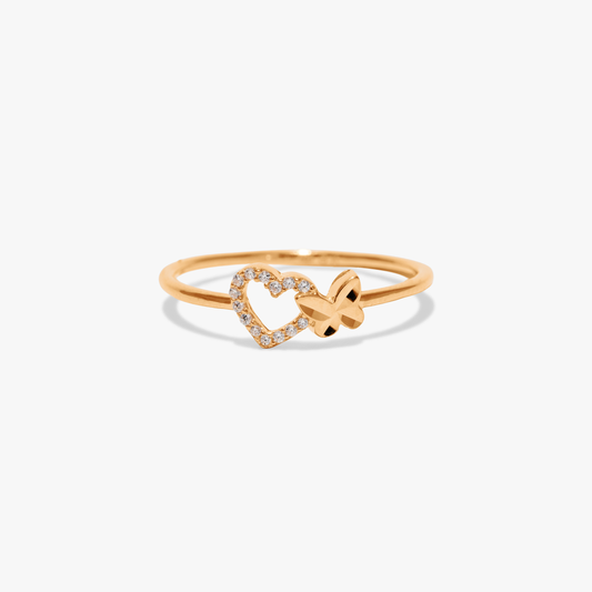 Marlon Butterfly Heart Ring