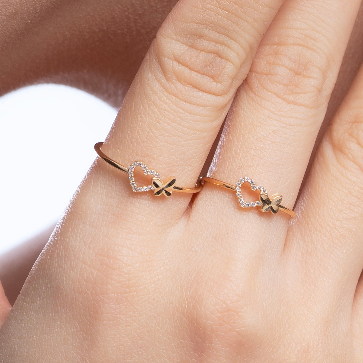 Marlon Butterfly Heart Ring